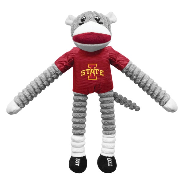 I-State Football Jersey Sock Monkey Plush Pet Toy